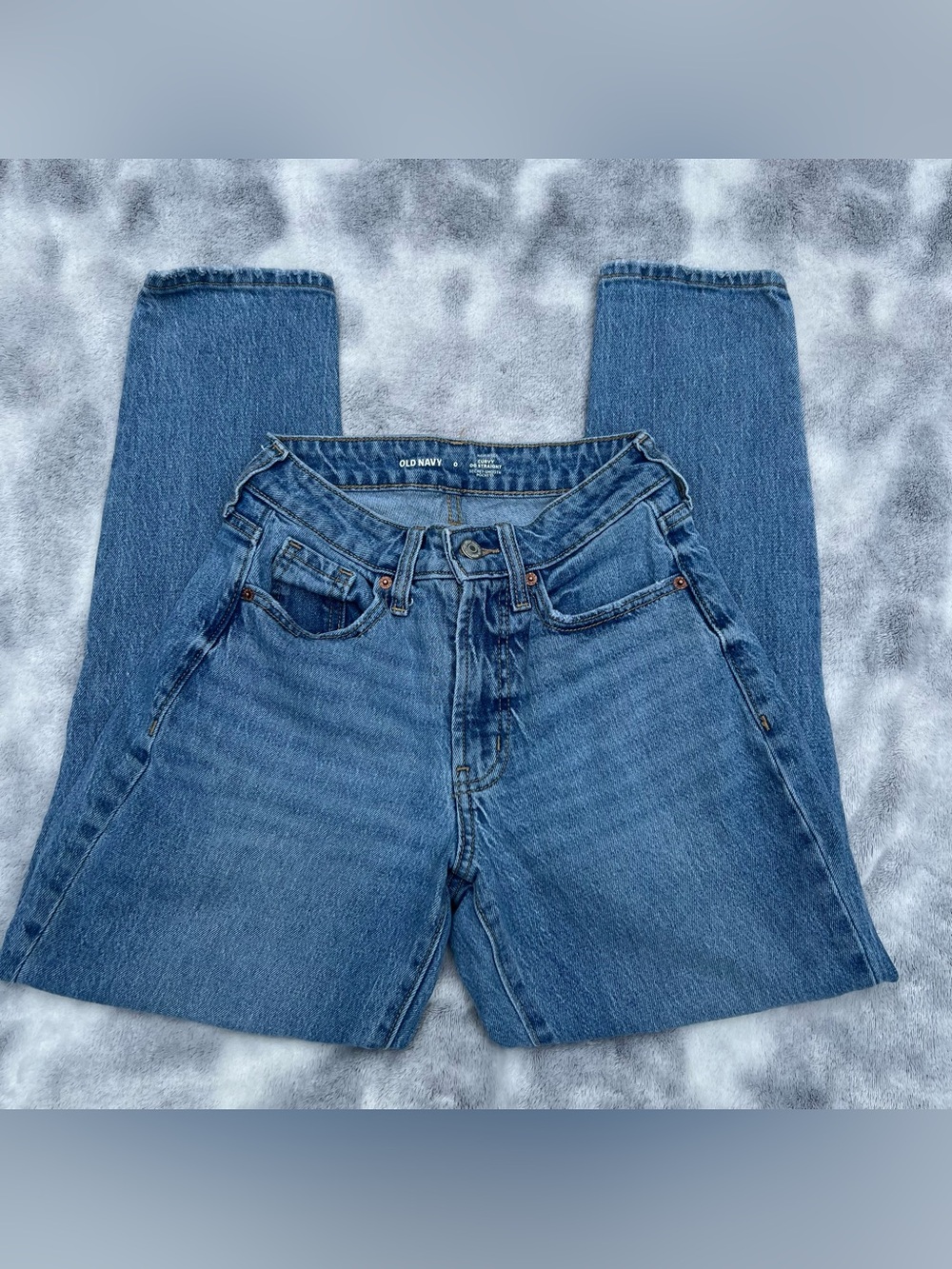 Old Navy Light Wash Curvy OG Straight Jeans